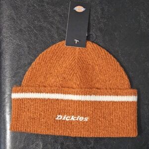 NWT: Dickies Orange Cuffed Beanie Hat - One Size